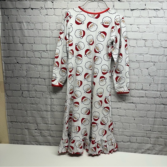 Sara’s prints Santa’s face print girls pajamas dress size 12 - Picture 2 of 7